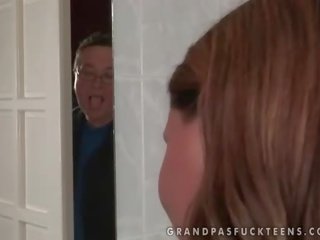 Lucky grandpa fucks sensational teen